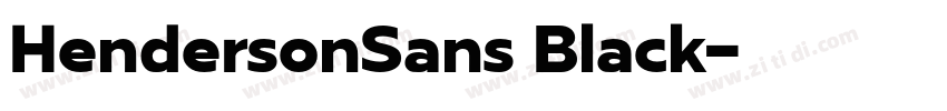 HendersonSans Black字体转换